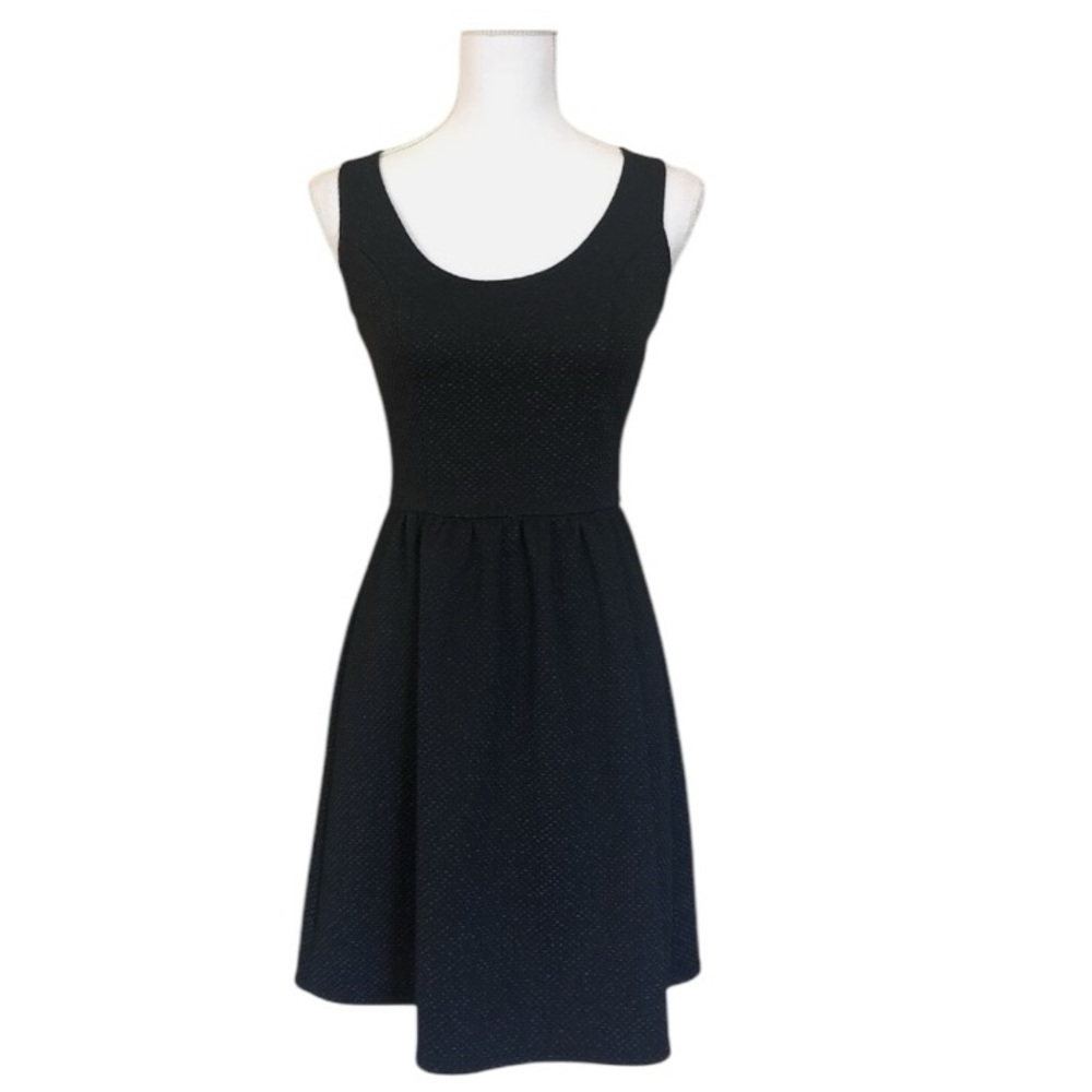 Anthropologie HD in Paris Black Mini Dress Sparkly Sleeveless 
S NWT